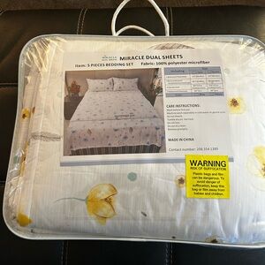 Miracle Yellow Floral Bedding Sheets